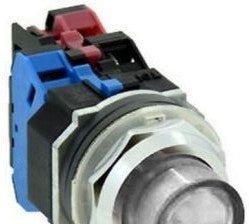 IDEC Switches ALD224602DNUW - Pushbutton, Mom, Wht, Ext, 240VAC XFMR (ALD224602DNUW)