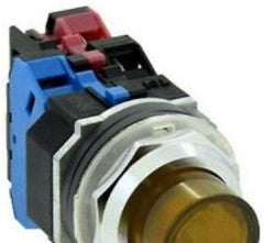 IDEC Switches ALD224602DNUY - Pushbutton, Mom, Ylw, Ext, 240VAC XFMR (ALD224602DNUY)