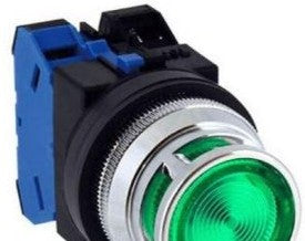 IDEC Switches ALFD212602DNUG - Pushbutton, Mom, Grn, Ext, 120VAC XFMR (ALFD212602DNUG)