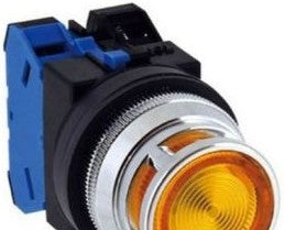 IDEC Switches ALFD212602DNUY - Pushbutton, Mom, Ylw, Ext, 120VAC XFMR (ALFD212602DNUY)