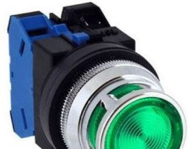 IDEC Switches ALFD212610DNUG - Pushbutton, Mom, Grn, Ext, 120VAC XFMR (ALFD212610DNUG)