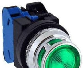 IDEC Switches ALFD212620DNUG - Pushbutton, Mom, Grn, Ext, 120VAC XFMR (ALFD212620DNUG)