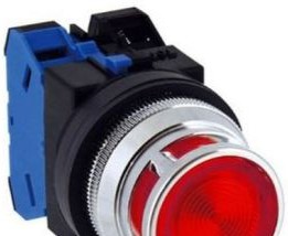IDEC Switches AOLD212602DNUR - Pushbutton, 30mm PB Mnt 120V TR 2NC Red (AOLD212602DNUR)