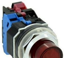 IDEC Switches AOLD224620DNUR - Pushbutton, 30mm PB Mnt 240V TR 2NO Red (AOLD224620DNUR)
