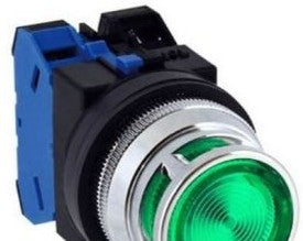 IDEC Switches AOLFD212611DNUG - Pushbutton, 30mm PB Mnt 120V TR 1NO1NC Grn (AOLFD212611DNUG)