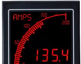 Trumeter Panel Meters & Gauges APM-AMP-ANO - AMMETER, NEG LCD WITH OUTPUTS (APM-AMP-ANO)