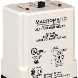 Macromatic Relays ARP120A3R - Alternating Relay, 120VAC, DPDT 10A Cross-Wired (ARP120A3R)