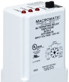 Macromatic Relays ATP024A1R - TRIPLEX ALTERNATING RELAY W/ SWITCH; 24VAC/DC (ATP024A1R)