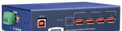 Advantech Ethernet Switches BB-UHR304 - ULI-414CI Ind. 4 x Iso. USB 2.0 Hub (BB-UHR304)