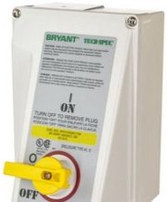 Bryant Electric Plugs & Receptacles BRY330MI4W - Ps, Iec, Mechint, 2P3W, 30A 125V, W/T (BRY330MI4W)