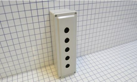 Stahlin Enclosures CF5PB22 - Pushbutton Enclosure, 5-Hole, 22mm, Fiberglass (CF5PB22)
