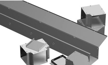Hammond Manufacturing Wireway CWRD128G - Reducer - 12 x 12 to 8 x 8 - Galv (CWRD128G)