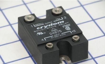 Crydom Relays D4875 - SOLID STATE RELAY, 75A, 480VAC 4-32VDC CONTROL (D4875)