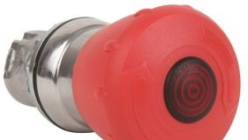 Sprecher + Schuh Switches D7M-LMT44PN3RX03 - PB 40MM MUSH 2POS ILL T-R RED (D7M-LMT44PN3RX03)