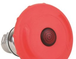 Sprecher + Schuh Switches D7M-LMT64PN3RX01 - PB 60MM MUSH 2POS ILL T-R RED (D7M-LMT64PN3RX01)