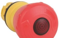 Sprecher + Schuh Switches D7P-LMT44PN3RX12 - PB 40MM MUSH 2POS ILL T-R RED (D7P-LMT44PN3RX12)