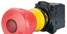 Sprecher + Schuh Switches D7P-LMT64PN7RX02 - PB 60MM MUSH 2POS ILL T-R RED (D7P-LMT64PN7RX02)