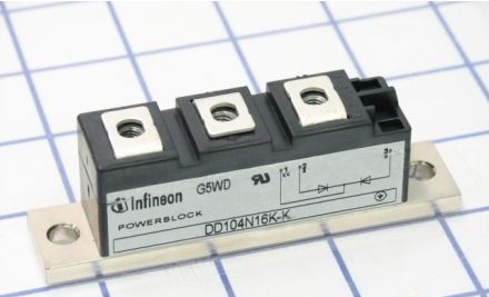 Infineon Power Modules DD104N16K-K - PMOD, Dual-Diode, 104A, 1600V, CC (DD104N16K-K)