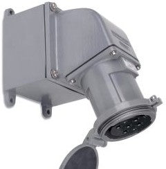 Russellstoll DF2504FRAB0 - MaxGard Female Flap Cap Receptacle with Angle (DF2504FRAB0)