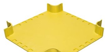 Panduit Raceways FRFWC24X4LYL - The FiberRunner 24x4 4-Way Cross Fitting (FRFWC24X4LYL)