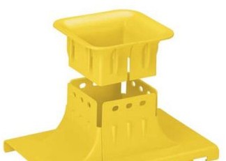 Panduit Raceways FRUPS6X4YL - 6x4 Up Spout. Allows cable to be directed (FRUPS6X4YL)