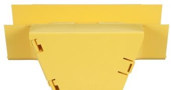 Panduit Raceways FRVT6X4LYL - The FiberRunner 6x4 Vertical Tee creates a 90° (FRVT6X4LYL)