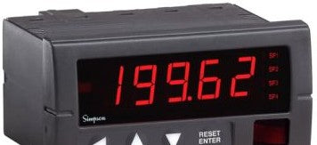 Simpson Electric Panel Meters & Gauges H345-3-14-0-2-0 - DIGITAL METER,4.5,9-36VDC,200VDC,NO (H345314020)