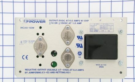 International Power Power Supplies IHCAA-60W - POWER SUPPLY, TRIPLE, 5/12/12VDC 5V @ 6A & (IHCAA-60W)