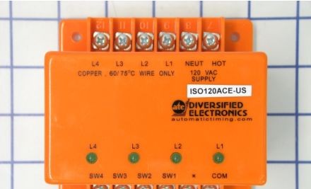Diversified Electronics Relays ISO120ACE - Isolated Switch, 120VAC, 4-Channel (ISO120ACE)