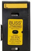 Bussmann Fuseblocks & Holders JTN60060 - Eaton Bussmann series JT finger-safe fuse (JTN60060)