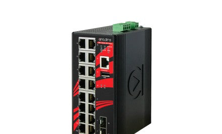 Antaira Technologies LMP-1802G-SFP - 18-Port Industrial Gigabit PoE+ Light Layer (LMP-1802G-SFP)
