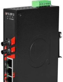 Antaira Technologies LNP-0501-ST-S3 - 5-Port Industrial PoE+ Unmanaged Ethernet (LNP-0501-ST-S3)