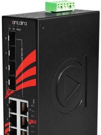 Antaira Technologies LNP-1204G-SFP-T - 12-Port Industrial PoE+ Gigabit Unmanaged (LNP-1204G-SFP-T)