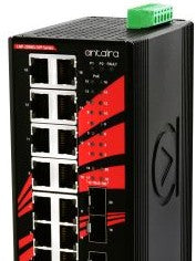 Antaira Technologies LNP-2004G-SFP-T - 20-Port Industrial PoE+ Gigabit Unmanaged (LNP-2004G-SFP-T)