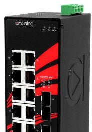 Antaira Technologies LNX-1604G-SFP-T - 16-Port Industrial Gigabit Unmanaged (LNX-1604G-SFP-T)