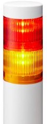 Patlite Visual Signaling Devices LR5-202WJNW-RY - 50 UL CE IP65 DC 24V, Direct Mount/Cable (LR5-202WJNW-RY)