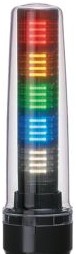 Patlite Visual Signaling Devices LS7-502DFBWH-9D-RYGBC - Dark Gray, Continuous light (LS7-502DFBWH-9D-RYGBC)