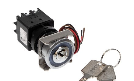 IDEC Switches LW6MJ-2C24MWWB - Key Selector Switch Illuminated (LW6MJ-2C24MWWB)