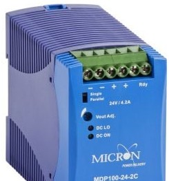 Micron Industries Power Supplies MDP100-24-2C - DINergy Power Supply, 340-575 VAC Primary (MDP100-24-2C)
