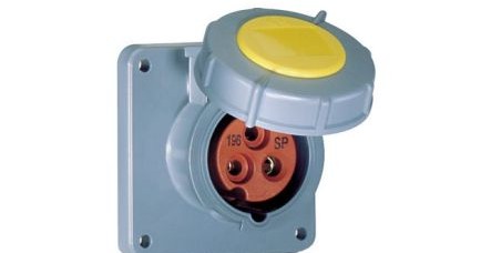 Mennekes Electrical Products Plugs & Receptacles ME330R7W - Receptacle, 30A, 2P-3W, 480V, Watertight (ME330R7W)