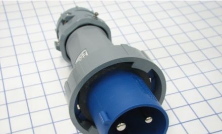 Mennekes Electrical Products Plugs & Receptacles ME360P6W - Plug, 60A, 2P-3W, 250V, Watertight, Blue (ME360P6W)