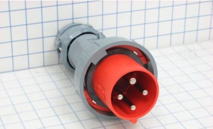 Mennekes Electrical Products Plugs & Receptacles ME460P12W - Plug, 60A, 3P-4W, 125/250V, Watertight, Orange (ME460P12W)