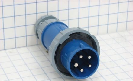Mennekes Electrical Products Plugs & Receptacles ME530P9W - Plug, 30A, 4P-5W, 120/208V, Watertight, Blue (ME530P9W)