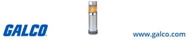 Patlite Visual Signaling Devices MES-102P-Y+FB123 - Continuous light, PNP open collector (MES-102P-Y+FB123)