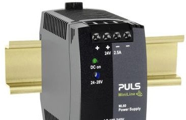 Puls Power Supplies ML60.241 - Power Supply, 60W, 120-240VAC 1PH, 24-28VDC (ML60.241)
