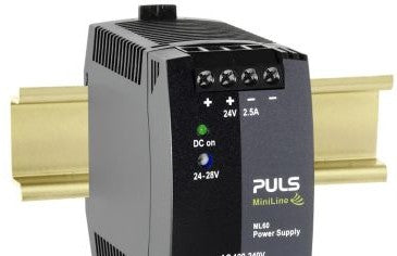 Puls Power Supplies ML60.242 - Power Supply, 60W, 100-240VAC Input 24-28VDC (ML60.242)