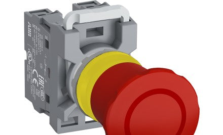 ABB Switches MPEP4-20R02 - Push-Pull Pushbutton, Red, 40mm Mush Non-Ill (MPEP4-20R-02)
