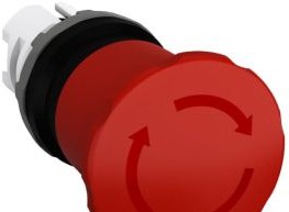 ABB Switches MPET4-20R01 - PLTR Pushbutton, Red, 40mm Mush, 1NC Non-Ill (MPET4-20R-01)