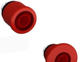 ABB Switches MPMT3-22R11L8 - PLTR Pushbutton, Red, 40mm Mush, 24V (MPMT3-22R11L8)