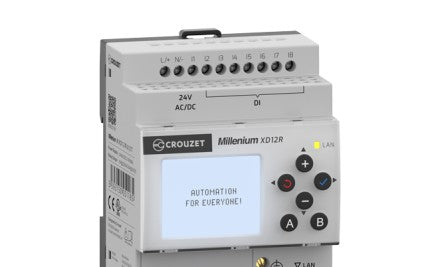 Crouzet Programmable Logic Controllers MXD12RU1ET - Millenium Logic Controller, 12 I/Os, 24 (MXD12RU1ET)